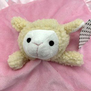 Baby Pink Soft Silky Lamb Lovey Security Blanket